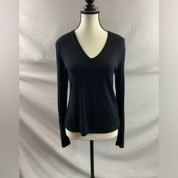 Zara Collection Tops - Black Ribbed Long Sleeve T-Shirt